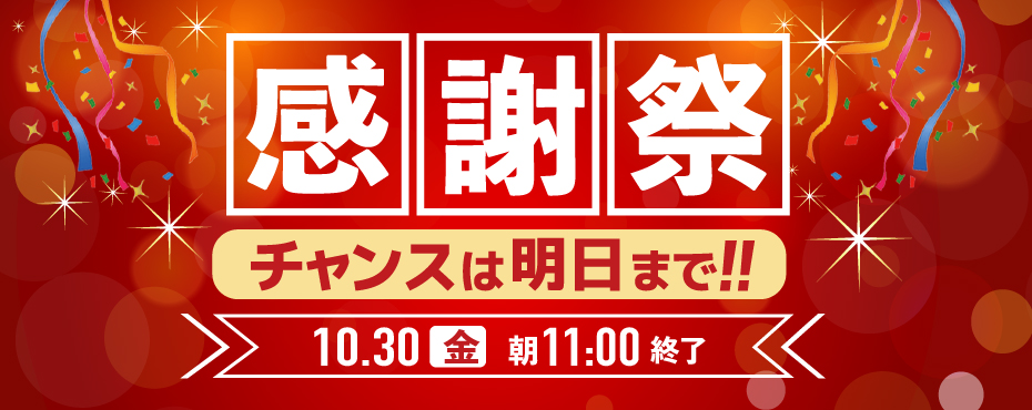 感謝祭 人気のヒット商品 1週間だけの特別価格 10.30金AM11:00まで開催
